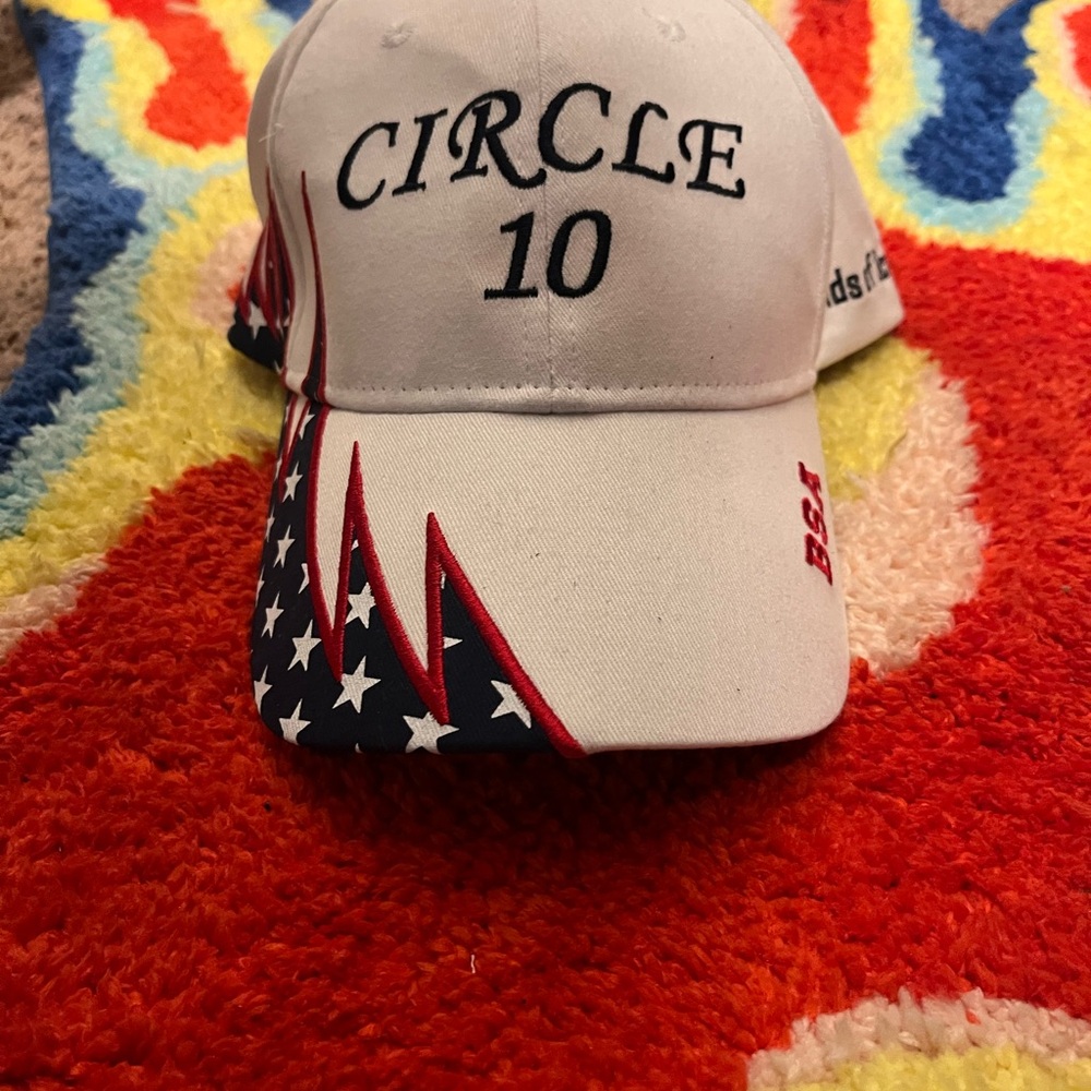 White and Blue Men's Cap